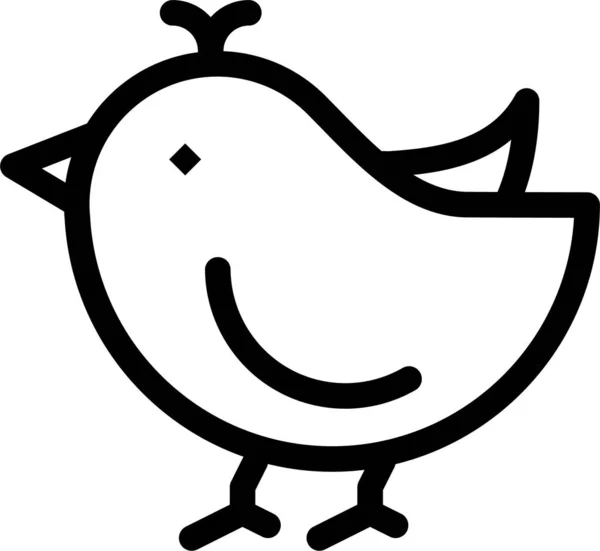 Иконка Птичьего Воробья Наброске — стоковый вектор