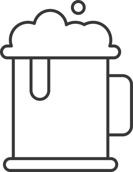 Alcohol Cerveza Bebida Icono Estilo Del Esquema — Vector de stock