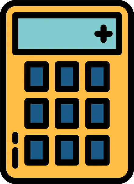 Calculator Maths Filledoutline Icon Filledoutline Style — Stock Vector