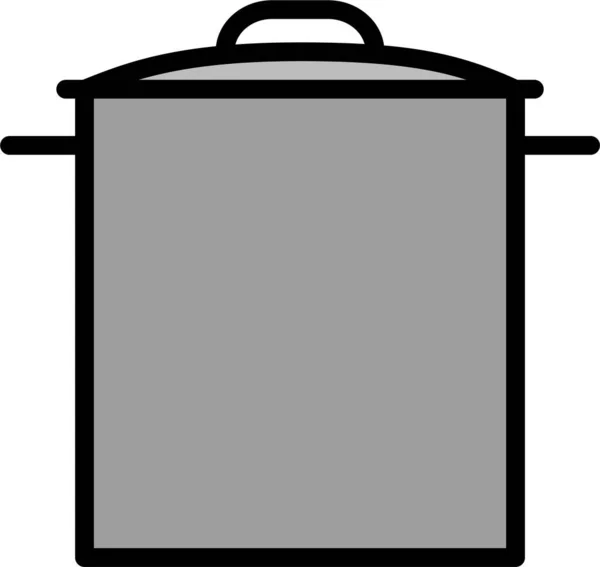 Koken Warmte Warm Pictogram Filedoutline Stijl — Stockvector