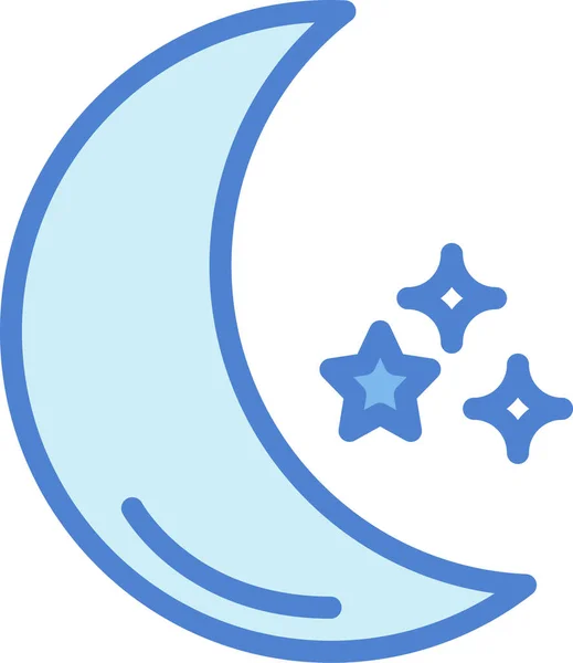 Astronomía Noche Luna Icono Categoría Bebidas Alimenticias — Vector de stock