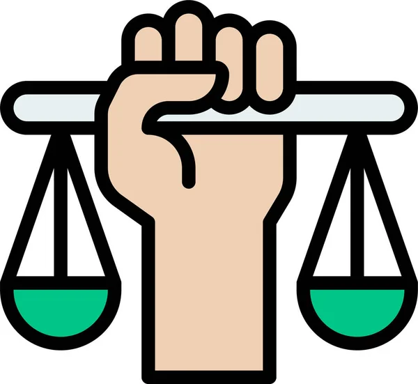 Balance Fairness Judgement Icon — Stock Vector
