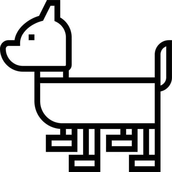 Animais Cão Caçador Ícone Recriaçãohobby Categoria — Vetor de Stock