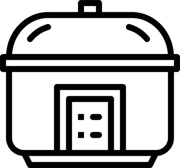 Cooker Cooking Kitchenware Icon Outline Style — Stock Vector