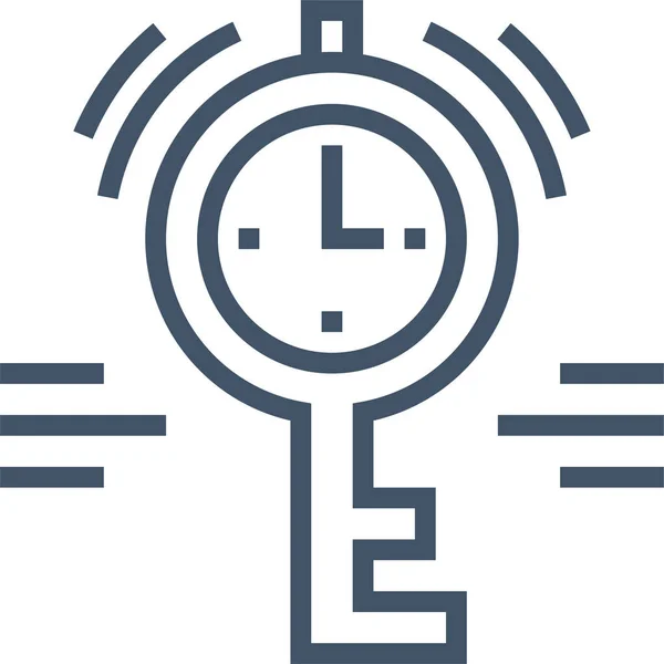 Sleutelwoord Wachtwoord Pictogram Omtrek Stijl — Stockvector