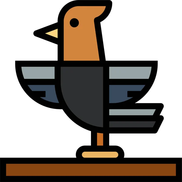 Animaux Oiseau Animal Compagnie Icône Dans Style Filledoutline — Image vectorielle