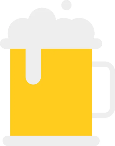 Ікона Алкогольного Пива Плоскому Стилі — стоковий вектор