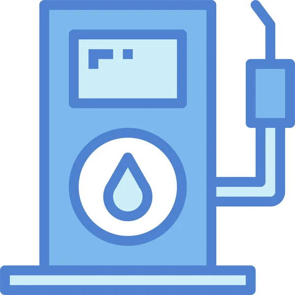 Ícone Gás Energia Carro Estilo Filledoutline —  Vetores de Stock