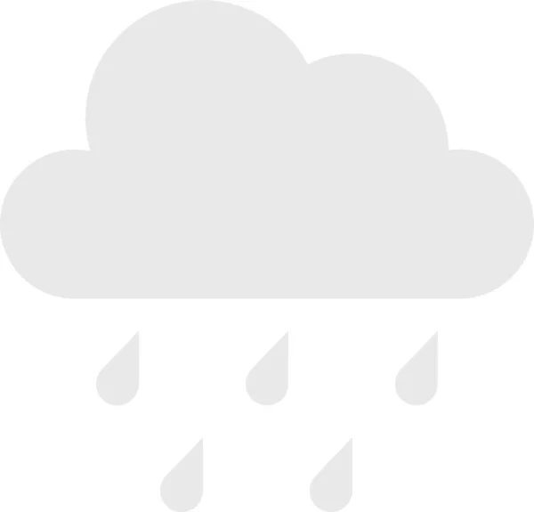 Дождевая Капля Икона Дождливый Душ Плоском Стиле — стоковый вектор