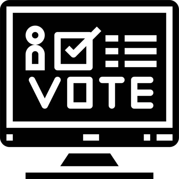 Icono Elecciones Democracia Informática — Vector de stock