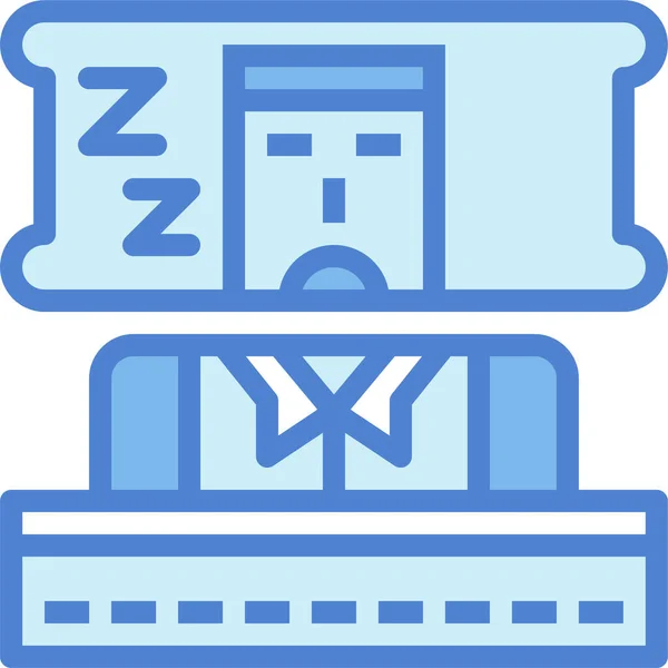 Travesseiro Adormecido Ícone Descanso Família —  Vetores de Stock