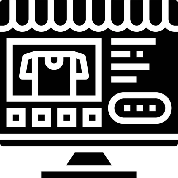 Handel Dagligvarer Online Ikon Shopping Handel Kategori – Stock-vektor