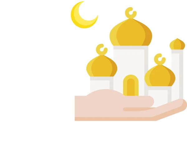 Icona Islam Mezzaluna Nella Categoria Ramadaneide — Vettoriale Stock