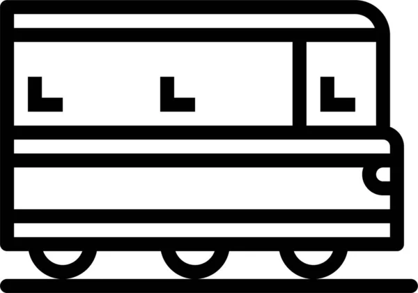 Trein Reizen Pictogram Grote Lijnen — Stockvector