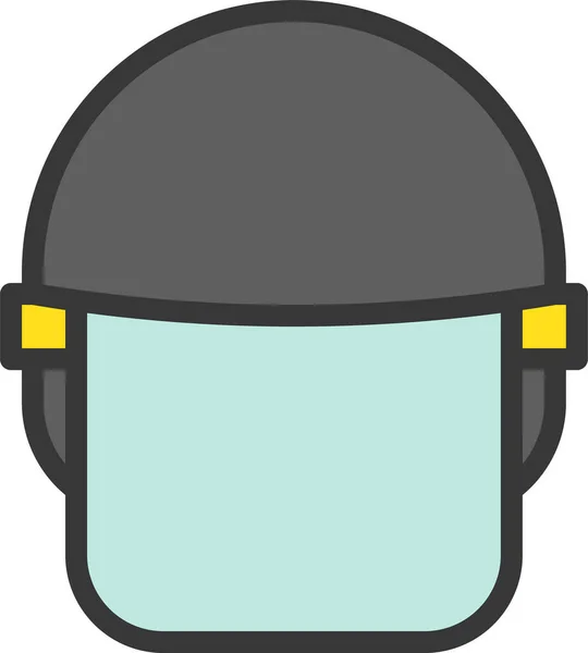 Equipment Helmet Protection Icon Filledoutline Style — Stock Vector