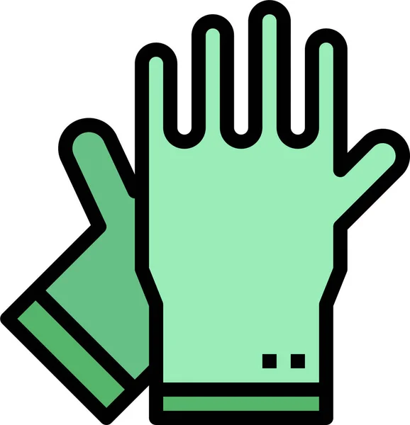 Ausrüstung Handschuhe Hand Symbol — Stockvektor