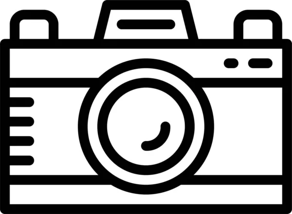 Цифрова Фотографія Фотоапарата Стилі Контур — стоковий вектор