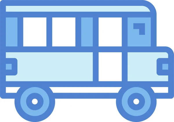Icono Escuela Educación Autobús Estilo Filledoutline — Vector de stock