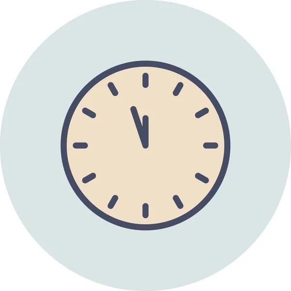 Cuenta Atrás Del Reloj Icono Año Nuevo Estilo Filledoutline — Archivo Imágenes Vectoriales