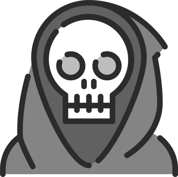 Dead Death Evil Icon Filledoutline Style - Stok Vektor