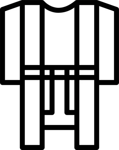 Банный Халат Икона Отдыха Стиле Очертаний — стоковый вектор