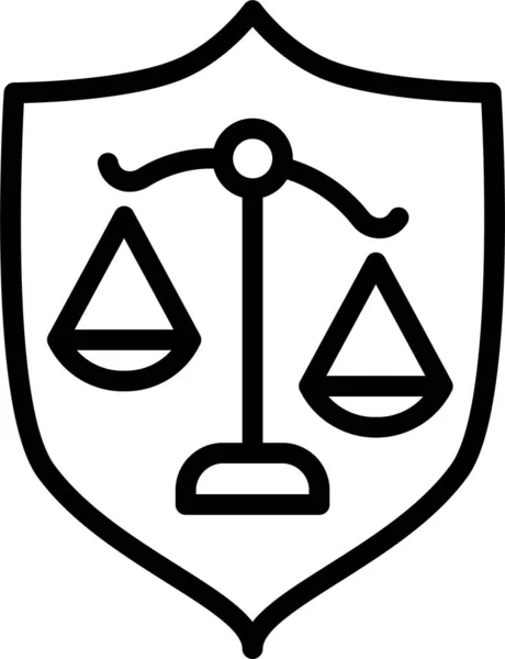 Pictogram Civiele Geesteswetenschappen Justitie — Stockvector