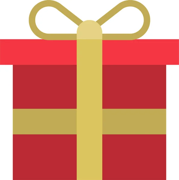 Иконка Подарка Рождество Плоском Стиле — стоковый вектор