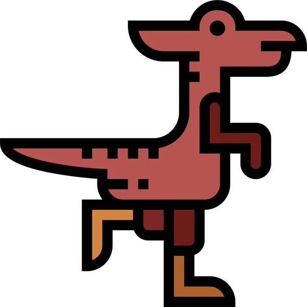 Dinosaurio Extinto Icono Microceratus Estilo Filledoutline — Vector de stock