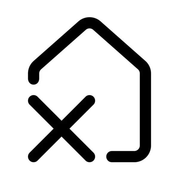 Control Disconnect Home Icon Outline Style — Stok Vektör