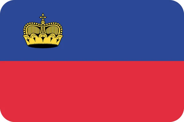 Länderfahne Liechtensteinische Ikone Flachen Stil — Stockvektor