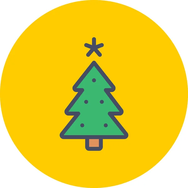 Εορταστική Χριστουγεννιάτικη Διακόσμηση Εικονίδιο Fillledskip Στυλ — Διανυσματικό Αρχείο