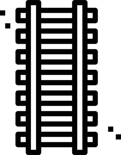 Ferrocarril Ferrocarril Metro Icono Estilo Esquema — Archivo Imágenes Vectoriales