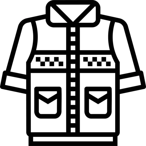 Adventure Camping Cloting Icon Outline Style — Stock Vector