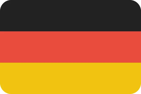 Bandera Del País Icono Alemán Estilo Plano — Archivo Imágenes Vectoriales
