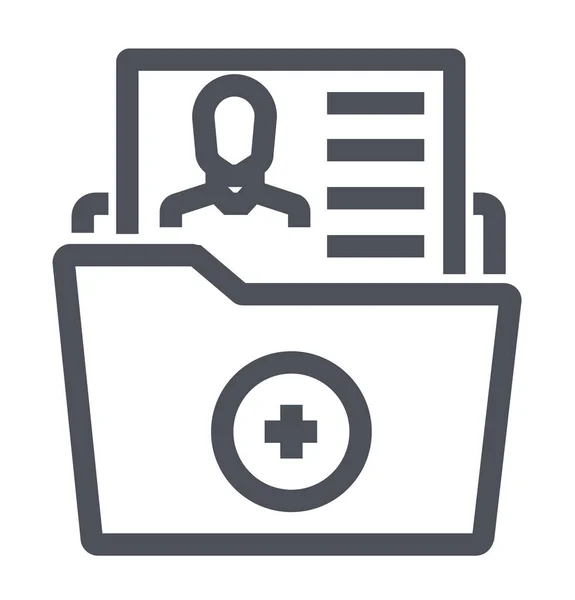 Medical Record Doctor Icon Outline Style — Stockvector