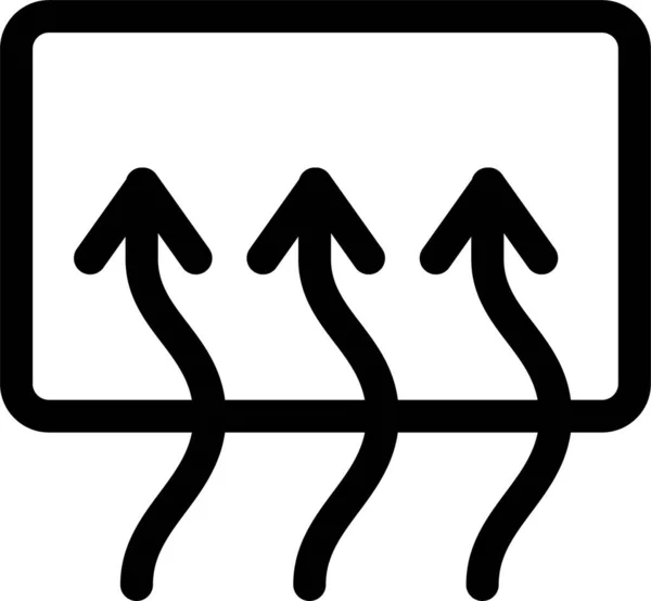 Back Car Defrost Icon Outline Style — Stock vektor