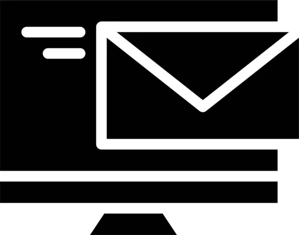 Ícone Envelope Mail Comunicações Estilo Sólido —  Vetores de Stock
