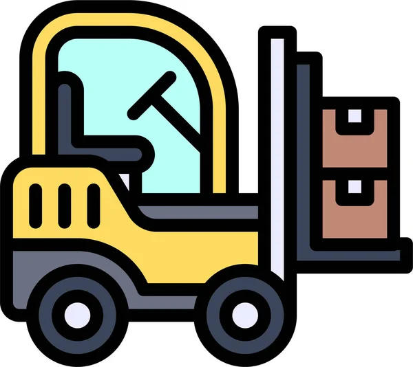 Transport Vehicle Flok Lift Icon Filledoutline Style — Archivo Imágenes Vectoriales