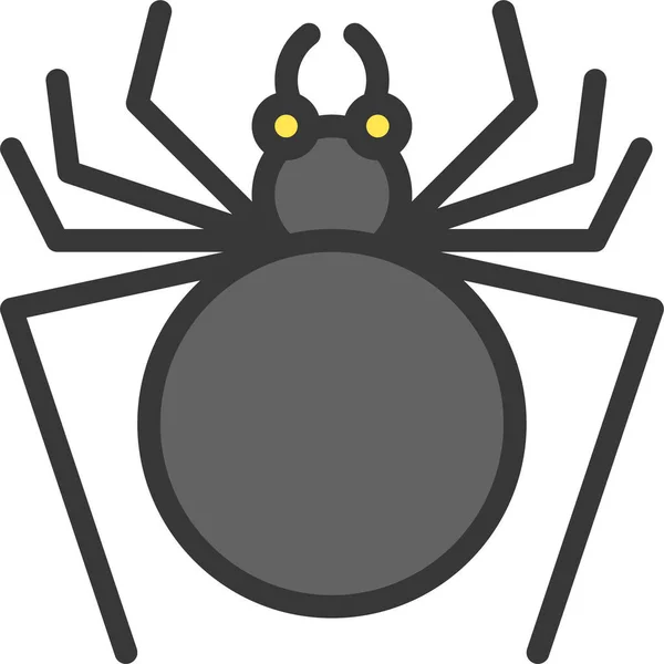 Halloween Horror Insect Icon Filledoutline Style — Stock Vector