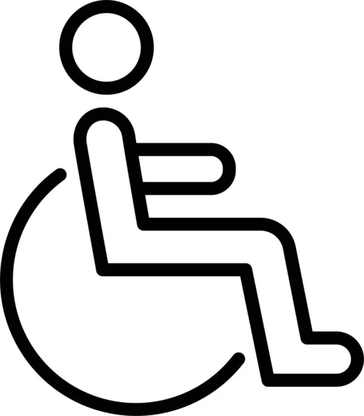 Accesibilidad Discapacidad Icono Válido — Vector de stock