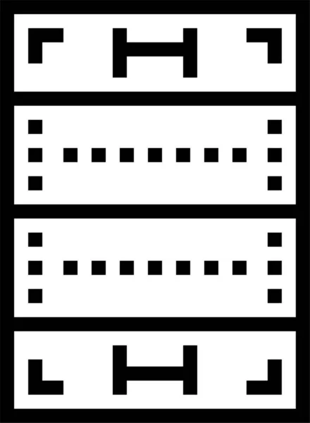 Campo Rugby Icono Campo Estilo Esquema — Archivo Imágenes Vectoriales