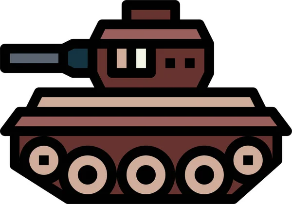 Ícone Transporte Tanque Militar —  Vetores de Stock