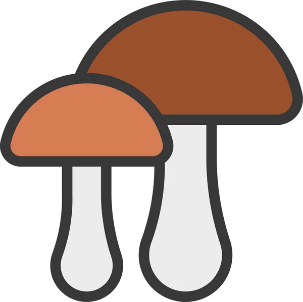 Cogumelos Ícone Web Ilustração Simples — Vetor de Stock