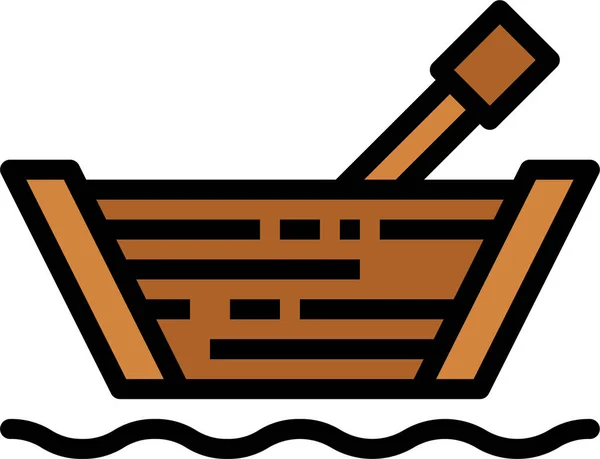 Boat Ship Transport Icon Filledoutline Style — Vector de stock