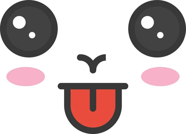 Emoji Emoticon Emoticon Symbol Umrissstil — Stockvektor