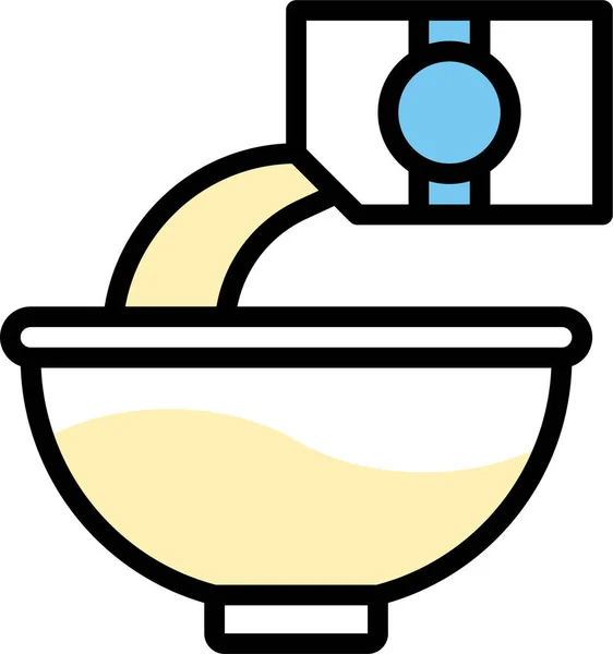 Panadería Harina Horno Icono Estilo Filledoutline — Vector de stock