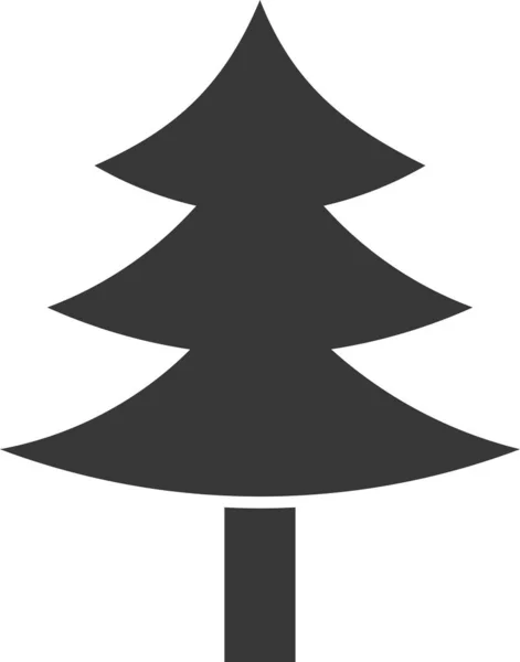 Kerstboom Icoon Massieve Stijl — Stockvector