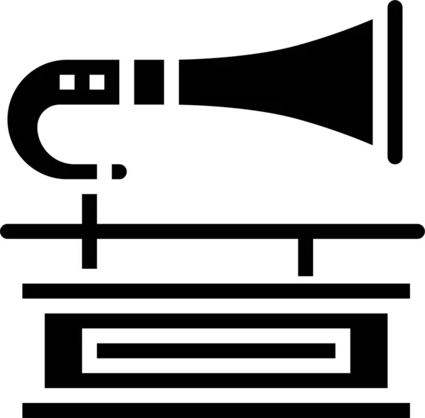 Ikona Narzędzi Muzycznych Solidnym Stylu — Wektor stockowy
