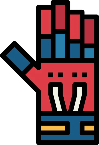 Accessory Competition Glove Icon Filledoutline Style — Stok Vektör