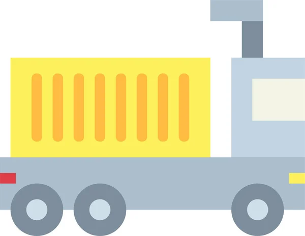 Cargo Truck Trucks Icon Flat Style — Vettoriale Stock